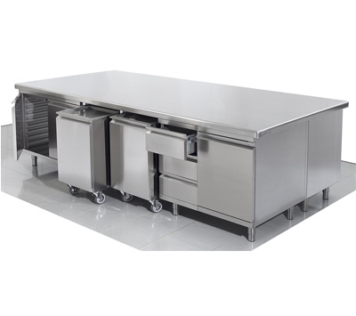 Meuble informatique tout inox 304 L - Hyginox